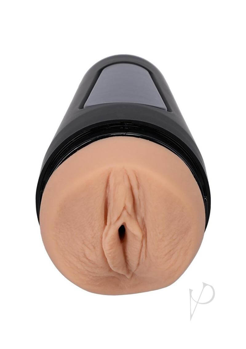 Main Squeeze Lexi Luna ULTRASKYN stroker with textured detail in a hard case, resembling lifelike anatomy.