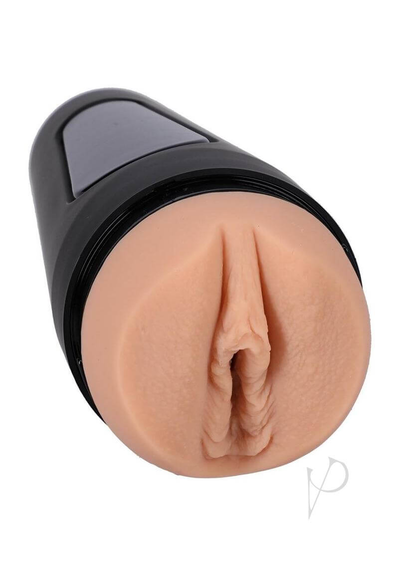 Lifelike ULTRASKYN masturbator showcasing realistic textured opening and hard outer case design.