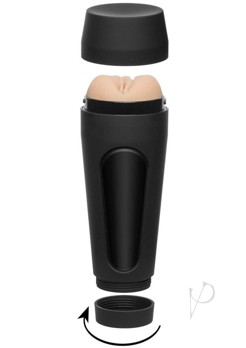 Main Squeeze Zoey Luna ULTRASKYN stroker featuring a removable cap and textured interior for realistic pleasure.