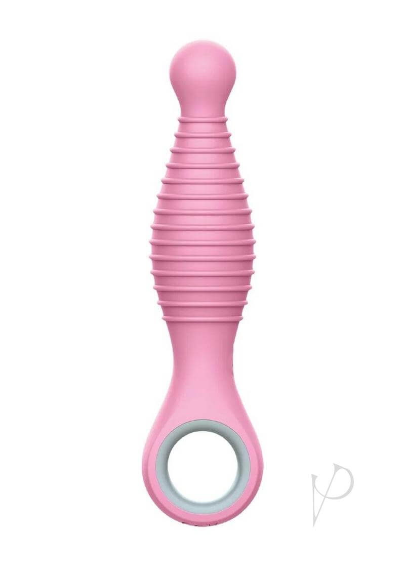 Rock Candy Sweet Cheeks Anal Vibrator Pink, soft silicone design for discreet anal pleasure.