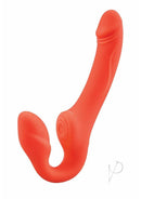 Bodywand I.D Access Silicone Strapless Strap-On Coral vibrational design for couples with lifelike shaft, no straps.