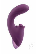 Bodywand I.D Bump Dual Stimulating Clitoral Vibrator Wine in purple silicone design for internal and external pleasure.