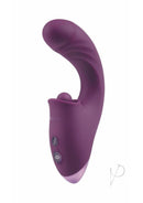 Bodywand I.D Bump Dual Stimulating Clitoral Vibrator Wine in vibrant purple silicone design.