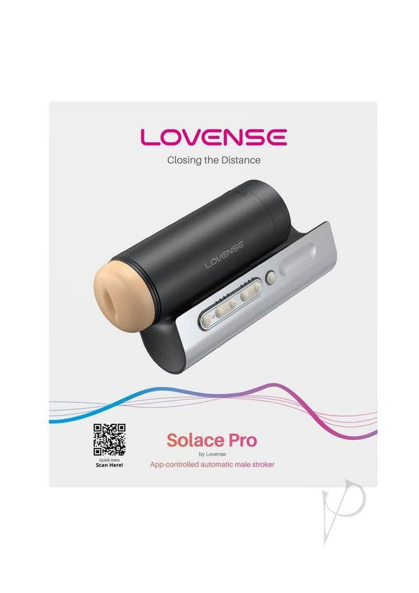 Lovense Solace Pro AI-powered thrusting male masturbator with remote control packaging.