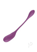 Blaze Triumph Rechargeable Silicone Dual Vibrator Purple showcasing its sleek ergonomic design and soft texture.