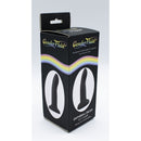 Gender Fluid Enthrall 6.5 Inch Strap On Dildo Black packaging displayed from the side.