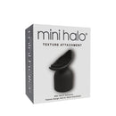 Shibari Mini Halo Texture Wand Attachment in packaging with textured design for varied stimulation.