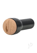 Kiiroo FeelReya Sunshine Stroker, black casing with lifelike texture, designed for immersive experiences with Keon Masturbator.