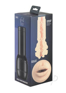 Kiiroo Feel Stroker Mouth packaging featuring gender-neutral pleasure product with skin-like material description.