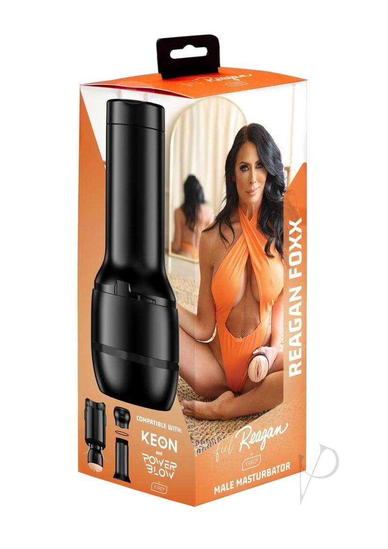 Feel Reagan Foxx Stroker in packaging – Kiiroo Stars Collection male masturbator with lifelike design for immersive experience.