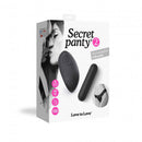 Love To Love Secret Panty 2 Vibrating Panty Set Black Onyx box with rechargeable bullet and remote control.