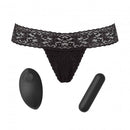 Love To Love Secret Panty 2 Vibrating Panty Set Black Onyx with G-string and remote bullet.