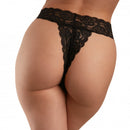 Love To Love Secret Panty 2 Vibrating Panty Set Black Onyx shown in black lace G-string detail.