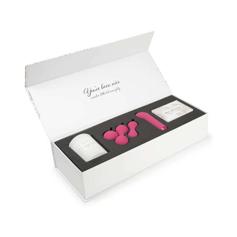 Je Joue The Naughty and Nice Collection luxurious gift set featuring intimate products in elegant packaging.