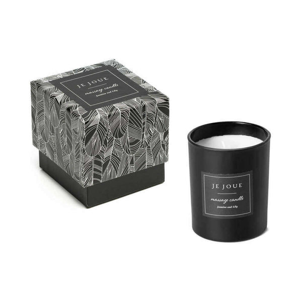 Je Joue Luxury Massage Candle Jasmine and Lily in elegant packaging for sensual body massage and relaxation.