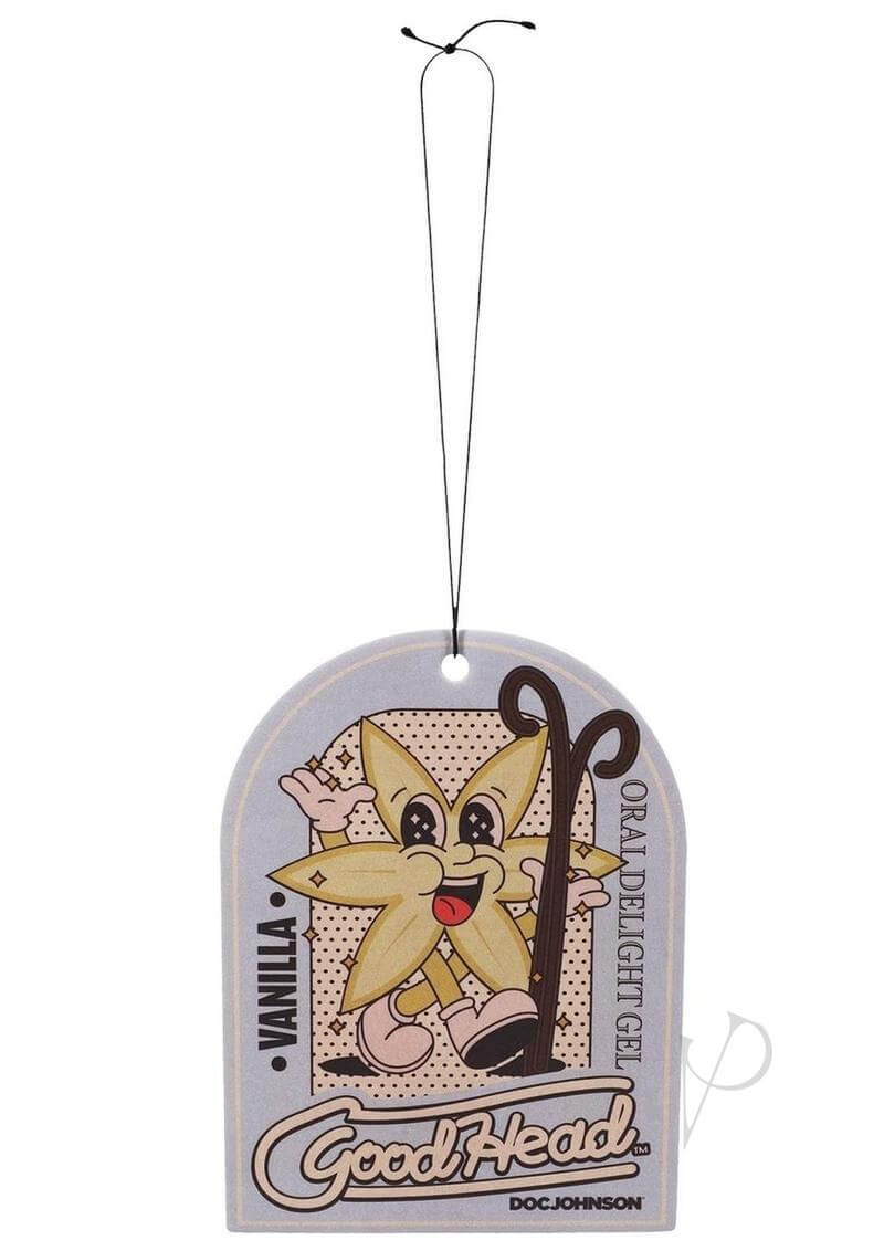 GoodHead Vanilla Air Freshener with cheerful star design, ideal for car, bathroom, bedroom, and more.