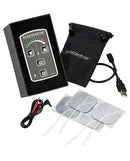 ElectraStim Flick Stimulator Pack EM60-E with accessories, including electrodes and USB cable.