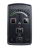 ElectraStim Flick Stimulator Pack EM60-E control unit showing settings and functions for electrostimulation.