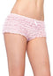 Micromesh Lace Ruffle Tanga Short Pnk Os-0