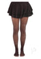 Leg Avenue Spandex Lurex Rhinestone Tights in black and silver, styled with a black flared skirt.