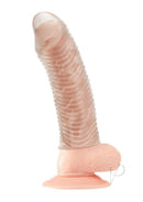Blue Line 6.5 Inch Wavy Ribbed Penis Extension Clear for added length, girth, and texture in partnered play.