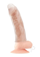 Blue Line 6.5 Inch Realistic Penis Extension Clear showing lifelike texture and design.