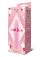 Bodywand Cuties Bullet Rechargeable Silicone Vibrator Pink packaging with features and product details.