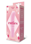 Bodywand Cuties Mini G Rechargeable Silicone Vibrator Pink packaging with features and 10 vibration modes.