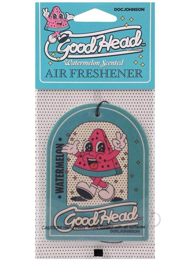 Goodhead Watermelon Scented Air Freshener featuring fun watermelon character and vibrant packaging design.