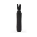 Happy Rabbit Silicone Bullet Vibrator With Ears Black designed for clitoral pleasure with bunny ears.