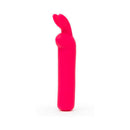 Happy Rabbit Silicone Bullet Vibrator With Ears Pink against a white background showcasing its bunny ear design.