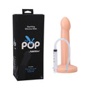 Tantus Pop Squirting Dildo Cream with syringe and packaging for realistic ejaculation play.