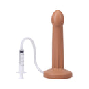 Tantus Pop Squirting Dildo Honey showcasing a realistic design and syringe for ejaculation play.