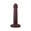 Tantus Pop Squirting Dildo Espresso in rich espresso brown, showcasing its sleek design and silky-smooth finish.