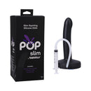 Tantus Pop Slim Squirting Silicone Dildo Midnight Black