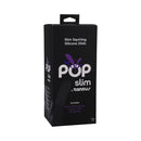 Tantus Pop Slim Squirting Dildo Watermelon packaging, features silicone dildo, syringe, tubes, and storage bag.