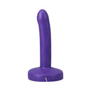 Tantus Pop Slim Squirting Dildo Indiglow showcasing its sleek purple design for realistic ejaculation play.