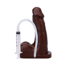 Tantus Pop N' Play Squirting Packer Espresso with a syringe for easy refilling and playful squirting feature.