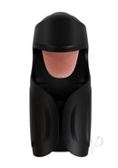M For Men Lickety Split Vibrating Head Stimulator Black with tongue-style action and pulsing vibration for pleasure.