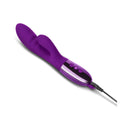 Le Wand Blend Double Motor Rabbit Vibrator Dark Cherry in elegant purple design, showcasing its dual-action features.