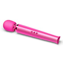 Le Wand Rechargeable Vibrating Massager Magenta showcasing its sleek design and powerful functionality in vibrant pink color.