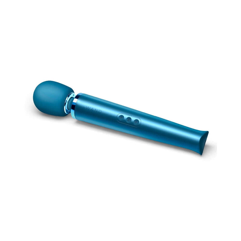 Le Wand Rechargeable Vibrating Massager Pacific Blue designed for powerful full-body pleasure experiences.