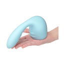 Le Wand Flexi Posable Silicone Attachment displayed in hand, showcasing its flexible design and textured surface.