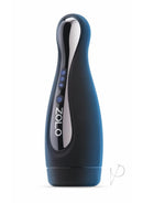 Zolo Blowpin Rechargeable Masturbator Black featuring automated suction and vibration functions for enhanced pleasure.