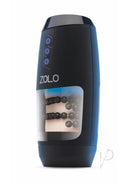 Zolo Upstroke Rechargeable Stroker Black with automatic thrusting and textured inner sleeve.