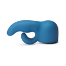 Le Wand Petite Dual Weighted Silicone Attachment in blue silicone design for enhanced massage experience.