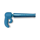 Le Wand Petite Dual Weighted Silicone Attachment, a blue silicone massage accessory, designed for enhanced stimulation.