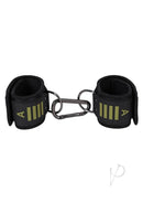 Fort Troff Tactical Ankle Cuffs in black with Velcro closure, featuring soft neoprene lining for comfort.