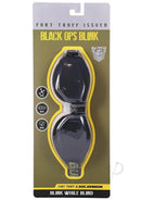 Fort Troff Black Ops Blink blindfold package showing flexible fit design and body-safe silicone material.