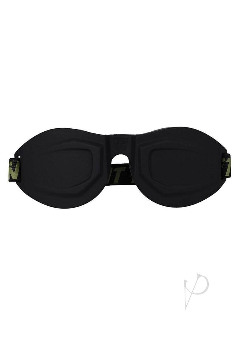 Fort Troff Black Ops Blindfold in sleek black design, featuring cup-shaped eye openings and flex-fit strap for comfort.